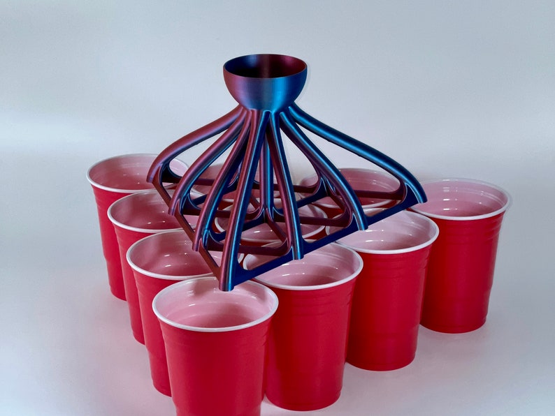 Beer Pong Funnel STL File for 3D Printing DIY Beer Pong Beer Pong Drinking Game House party party game gift image 1