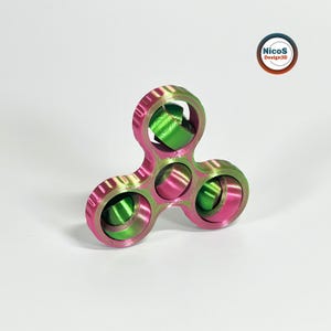 STL File - 3D Print Model | Fidget Triple Spinner Print-in-Place Desk Toy Smooth Rotating Rings image 5