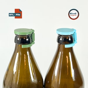 STL File - 3D Print Model | Bottle Bee Protection Flip Lid Bottle Insect Guard Insektenschutz als Party Flaschenmarkierer