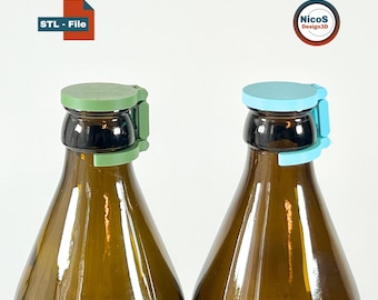 STL File - 3D Print Model | Bottle Bee Protection Flip Lid Bottle Insect Guard Insect Protection as Party Bottle Marker