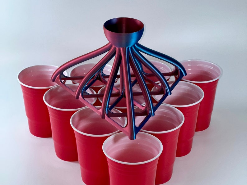 Beer Pong Funnel STL File for 3D Printing DIY Beer Pong Beer Pong Drinking Game House party party game gift image 3