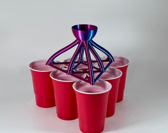 Beer Pong Funnel | STL File for 3D Printing DIY | Beer Pong Beer Pong Drinking Game | House party party game gift