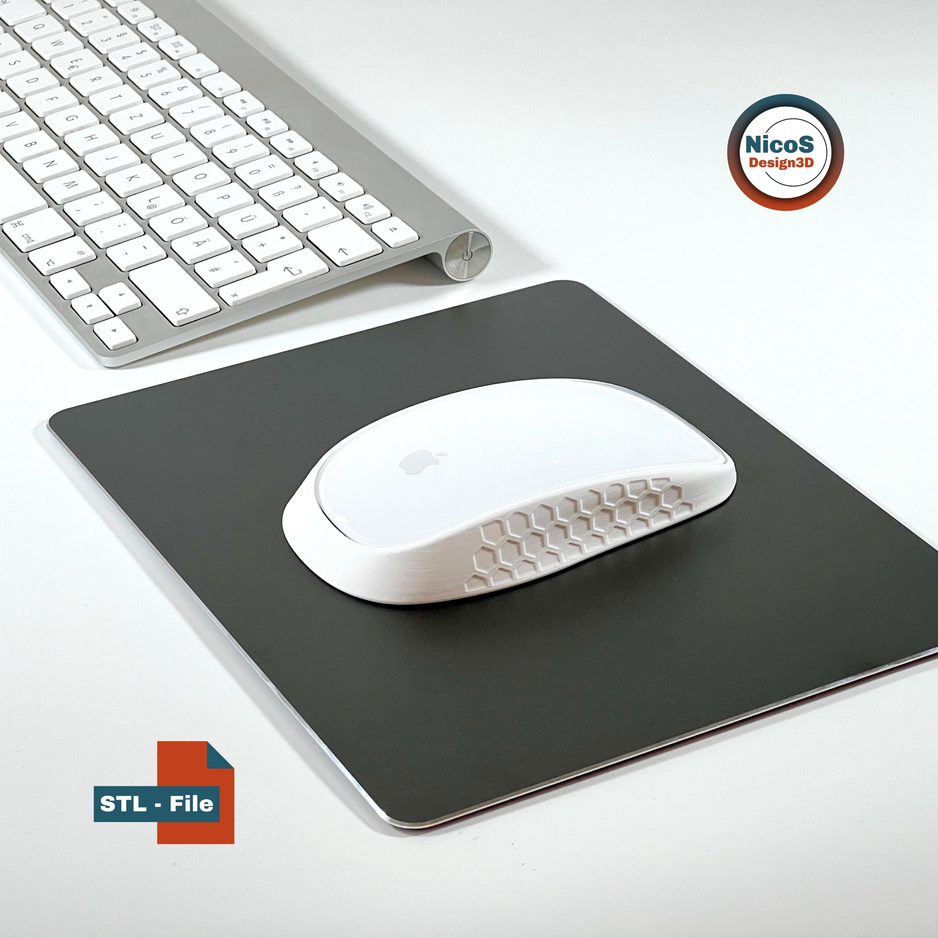 STL File - 3D Print Model | Apple Magic Mouse Ergonomic Grip Case
