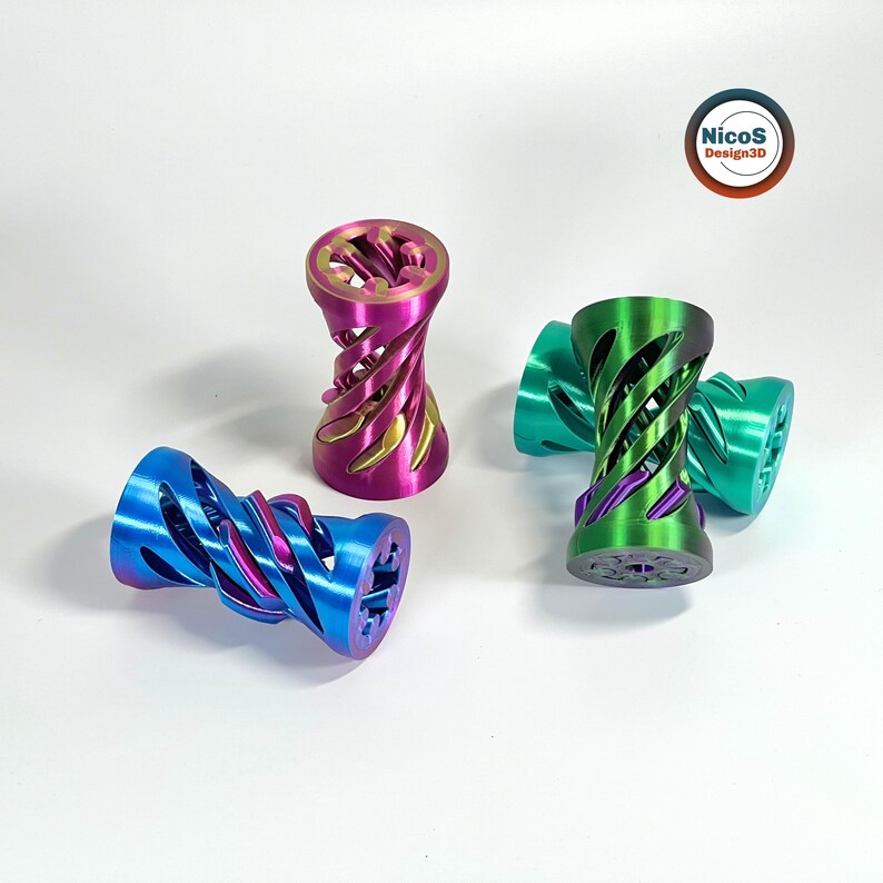 Arquivo STL - Modelo para Impressão 3D | Espiral Cinética Anti-Stress em Formato de Parafuso, Brinquedo de Mesa, Parafuso Impresso no Local para Alívio do Estresse imagem 9