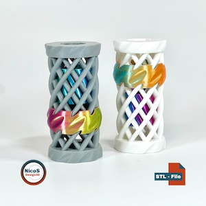 STL File - 3D Print Model | Helix Double Screw Fidget as a Mechanical Gadget, Relaxing Satisfying Twist Toy