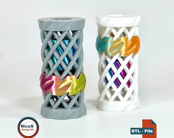 STL File - 3D Print Model | Helix Double Screw Fidget as a Mechanical Gadget, Relaxing Satisfying Twist Toy