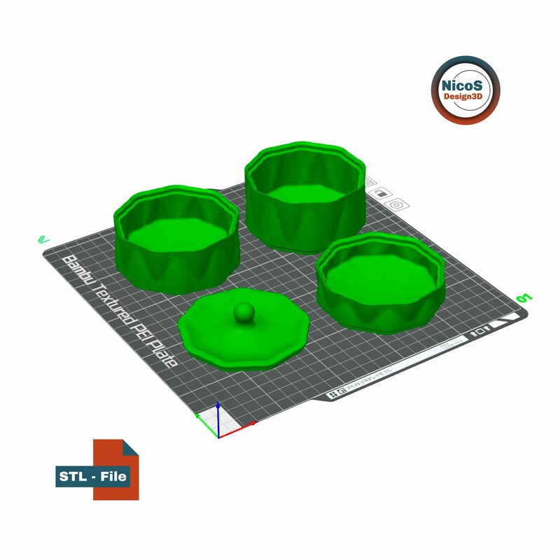 STL File - 3D Print Model | Stackable Storage Boxes Organizer Set ...
