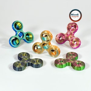 STL File - 3D Print Model | Fidget Triple Spinner Print-in-Place Desk Toy Smooth Rotating Rings image 4