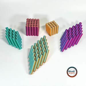 STL File - 3D Print Model | Fidget Tactile Wobble Crosses Desk Kinetic Toy for Stress Relief with Smooth Sliding Rods image 9