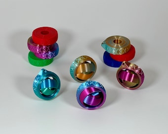 Anti Stress Fidget Gyroscope Spinner Keychain Print in Place | Digital STL File for 3D Printing