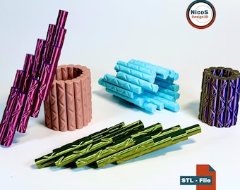STL File - 3D Print Model | Wobble Ring Fidget Pattern, Print-in-Place sliding ring as Kinetic Desk Toy