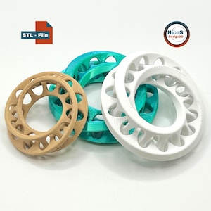 STL File - 3D Print Model | Interlocking Möbius Bands as a movable Fidget Toy Optical Illusion Geometric Sculpture