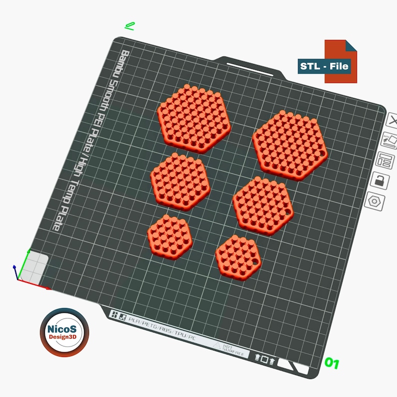 STL-fil - 3D-utskriftsmodell | Hexagon Wobble Pins Fidget-nyckelring med tillfredsställande glidstift för stresslindring bild 7