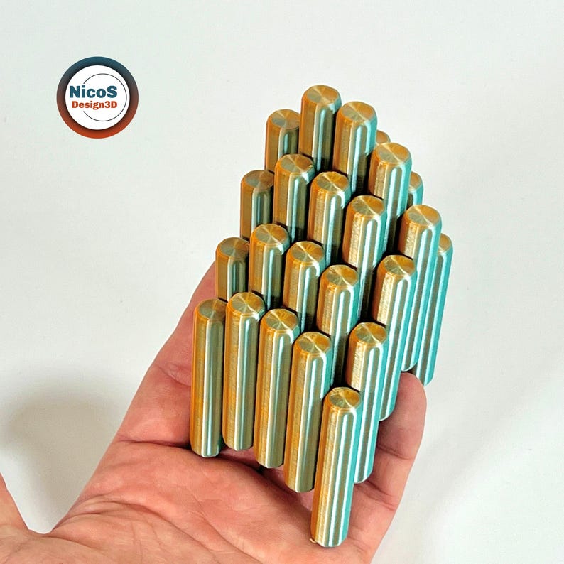 STL File - 3D Print Model | Fidget Tactile Wobble Crosses Desk Kinetic Toy for Stress Relief with Smooth Sliding Rods image 6