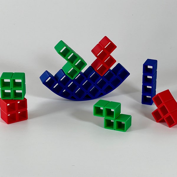 Gleichgewichts Tetris Spiel | STL File for 3D Printing DIY | Balance Puzzle Game | Spaß Familie Geschenk