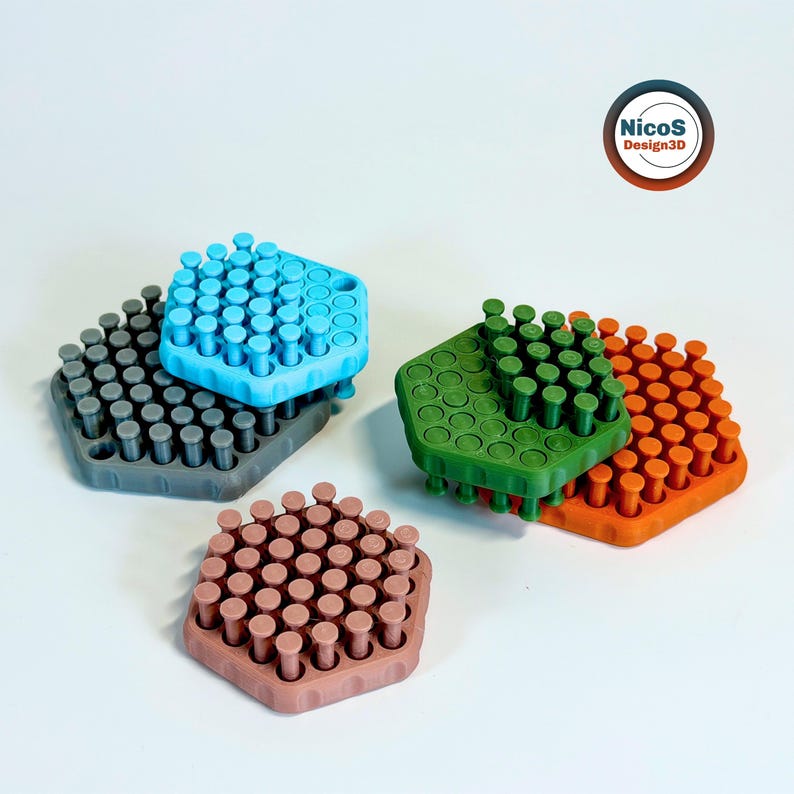 STL-fil - 3D-utskriftsmodell | Hexagon Wobble Pins Fidget-nyckelring med tillfredsställande glidstift för stresslindring bild 4