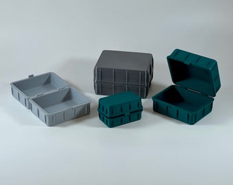 Storage Container Organizer Boxes with Snap Lock in 4 Sizes | Digital STL File for 3D Printing