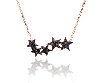 Collier STARS or rose, unique, tendance, vintage, bijoux de déclaration, boho chic, haute qualité, idées cadeaux, fait main