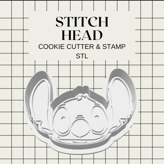 Stitch Head Cookie Cutter & Stamp | 3D Printing STL File (Digital Download)