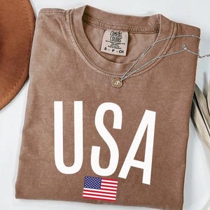 Comfort Colors USA Shirt: Patriotic 4th of July Tee