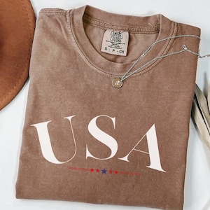 Comfort Colors USA Shirt: Patriotic 4th of July Tee