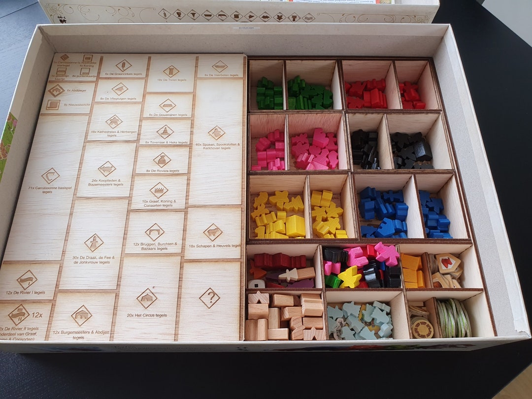 Game Box Sectionizier Carcassonne Big Box Dividers Design Files (english, Dutch & German) - Etsy
