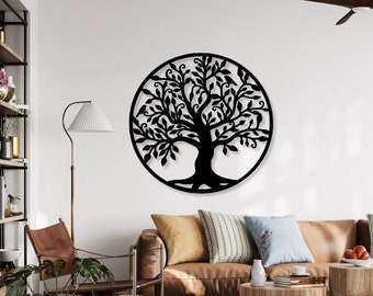 Wall decoration tree of life, living room decoration bedroom kitchen, wooden wall panels in a unique image 3D wall decoration