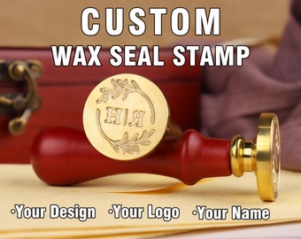 Custom Wax Seal Stamp, Custom Any Logo, Personalized Wax Seals, Custom logo wax seal stamp kit for wedding invitation, Wedding wax seal kit