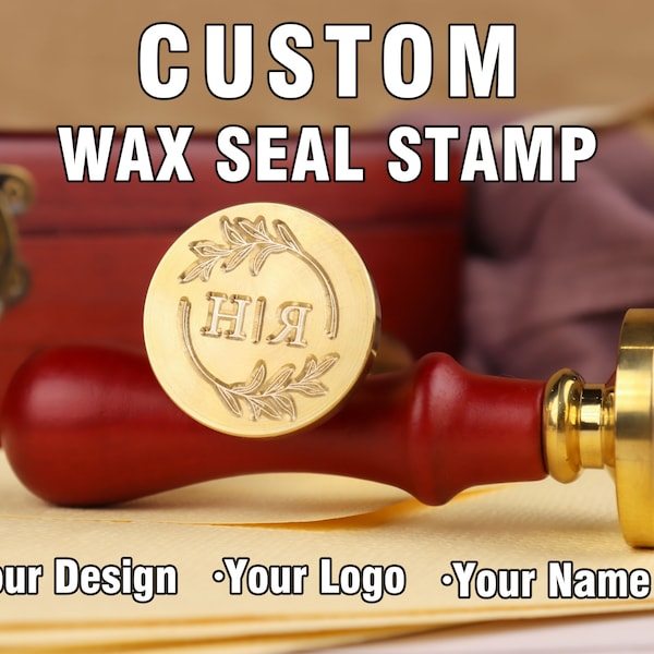 Niestandardowy stempel z pieczęcią lakową, niestandardowe logo, spersonalizowane pieczęcie lakowe, zestaw stempli z niestandardowym logo do zaproszeń ślubnych, zestaw ślubnych pieczęci lakowych