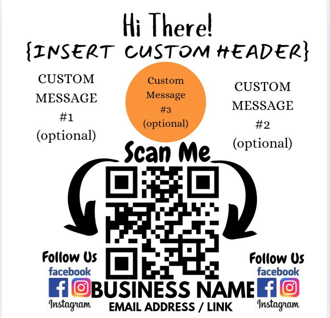Custom QR Code Business Stickers – Personalized Scan Labels - Etsy