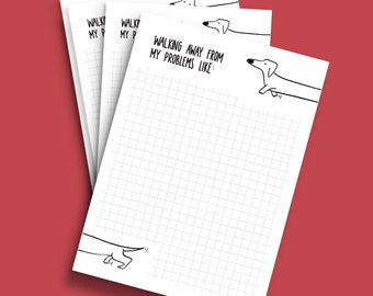 Notepad Dachshund, "JACK", Dachshund, Dachshund, Notepad, Notepad, Gift Dachshund