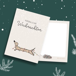 Weihnachtskarte Dackel // Christmas card // Dachshund // Christmas dachshund // Dackel //Weihnachtskarte
