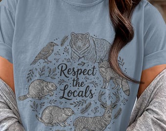 Djurliv i komfortfärger T-shirt: Skogsdjur, naturälskare, gåva