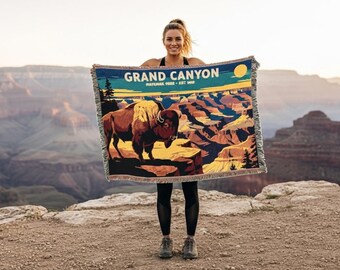Personalized Grand Canyon National Park Cotton Woven Blanket