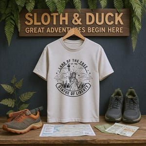 Statue of Liberty T-Shirt, Land of the Free, NYC Tee, USA Gift, Patriotic Apparel, Liberty Graphic Shirt, 4th of July, Independence Day