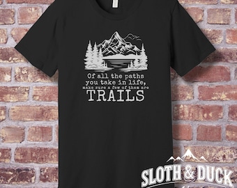 Mountain Trails Graphic Tee, Outdoor Adventure Shirt
