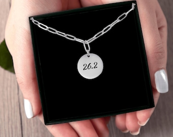 26.2 Marathon Necklace: Personalized Stainless Steel Runner Gift