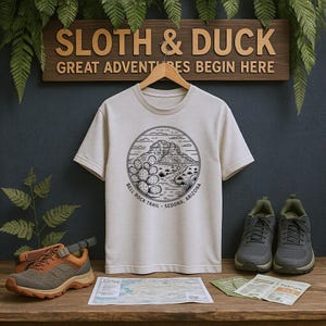 Bell Rock Trail T-Shirt, Sedona Arizona, Arizona Landscape T-Shirt, Desert Cactus T-Shirt, Hiking T-Shirt, Southwest Style T-Shirt