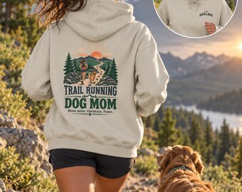 Trail Running Dog Mom Dirt Miles Paw Pace Mountain Runner Woman Graphic Print Apparel
