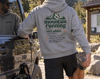 Mountain Running Definition Vert Addict Apparel Trail Elevation Gain Graphic Hiking Outdoors Design