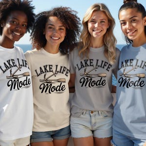 Lake Life T-Shirt: Anker & Paddel-Grafik-T-Shirt - Sommerferien