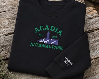 Personalized Acadia National Park Embroidered Sweatshirt