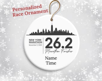 2025 New York Marathon Finisher Ornament | 26.2 Runner Gift | NYC Marathon Keepsake