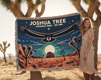 Personalized Joshua Tree National Park Cotton Woven Blanket