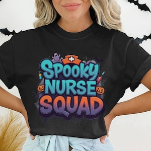 Spooky Nurse Squad T-Shirt, Halloween Nurse Shirt, Funny Nurse Gift, Halloween Nurse Squad Tee, Nurse Appreciation Gift