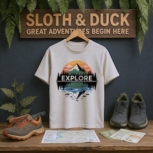 Mountain Graphic T-Shirt: Adventure Outdoors Tee - Nature Lover Gift