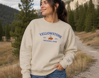 Personalized Yellowstone National Park Embroidered Sweatshirt