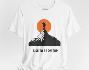 Mountain Hiker T-Shirt, Summit Climber Adventure Tee, Outdoor Nature Explore Graphic