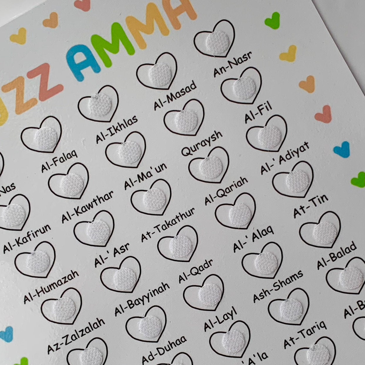Juzz Amma Tracking Sheet Perfect for Muslims Seeking Knowledge Handmade ...