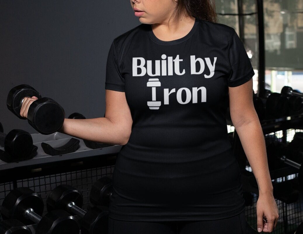 Built by Iron Tshirt Bodybuilders Shirt Gymbro Shirt Etsy